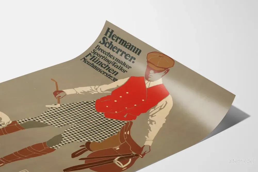 Vintageposter Hermann Scherrer Sportsklädd Tailleur i München - Bild 3