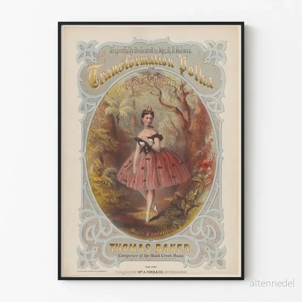 Vintageposter av Transformation Polka av Thomas Baker Vintageposter av Transformation Polka av Thomas Baker
