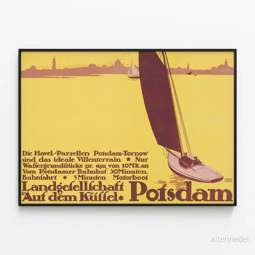 Vintageposter Potsdam Villa Parcelle vid Kussel Vintageposter Potsdam Villa Parcelle vid Kussel
