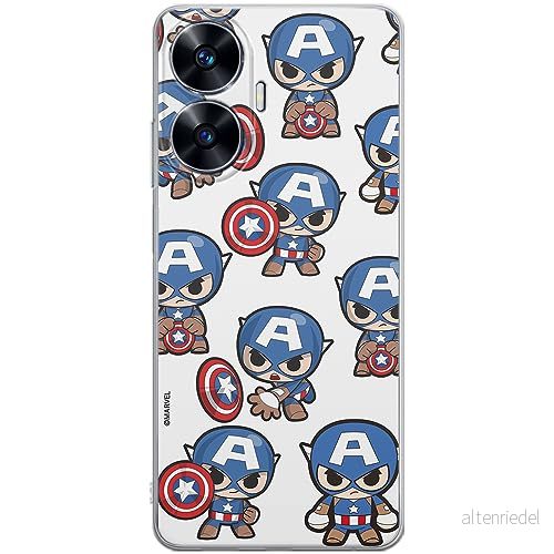 ERT GROUP mobiltelefonfodral för Realme C55 originalt och officiellt licensierat Marvel mönster Capitan America 029 optimalt anpassad till formen på mobiltelefonen, fodral tillverkad av TPU plast 5905511866693