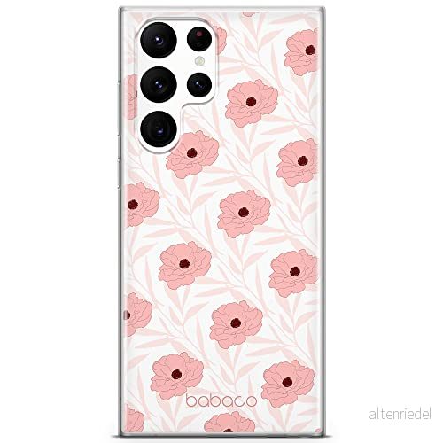 ERT GROUP mobiltelefonfodral för Samsung S22 ULTRA originalt och officiellt licensierat Babaco mönster Flowers 017 optimalt anpassad till formen på mobiltelefonen, fodral tillverkad av TPU plast 5904805285721
