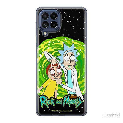 ERT GROUP mobiltelefonfodral för Samsung M53 5G originalt och officiellt licensierat Rick and Morty mönster & 007 anpassad till formen på mobiltelefonen, fodral tillverkad av TPU plast 5905511392345