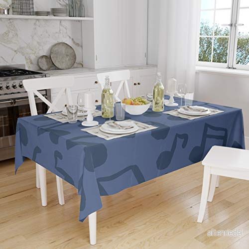 Bonamaison köksdekoration, bordsduk, blå, 140 x 160 cm designad och tillverkad i Turkiet 4546679581823