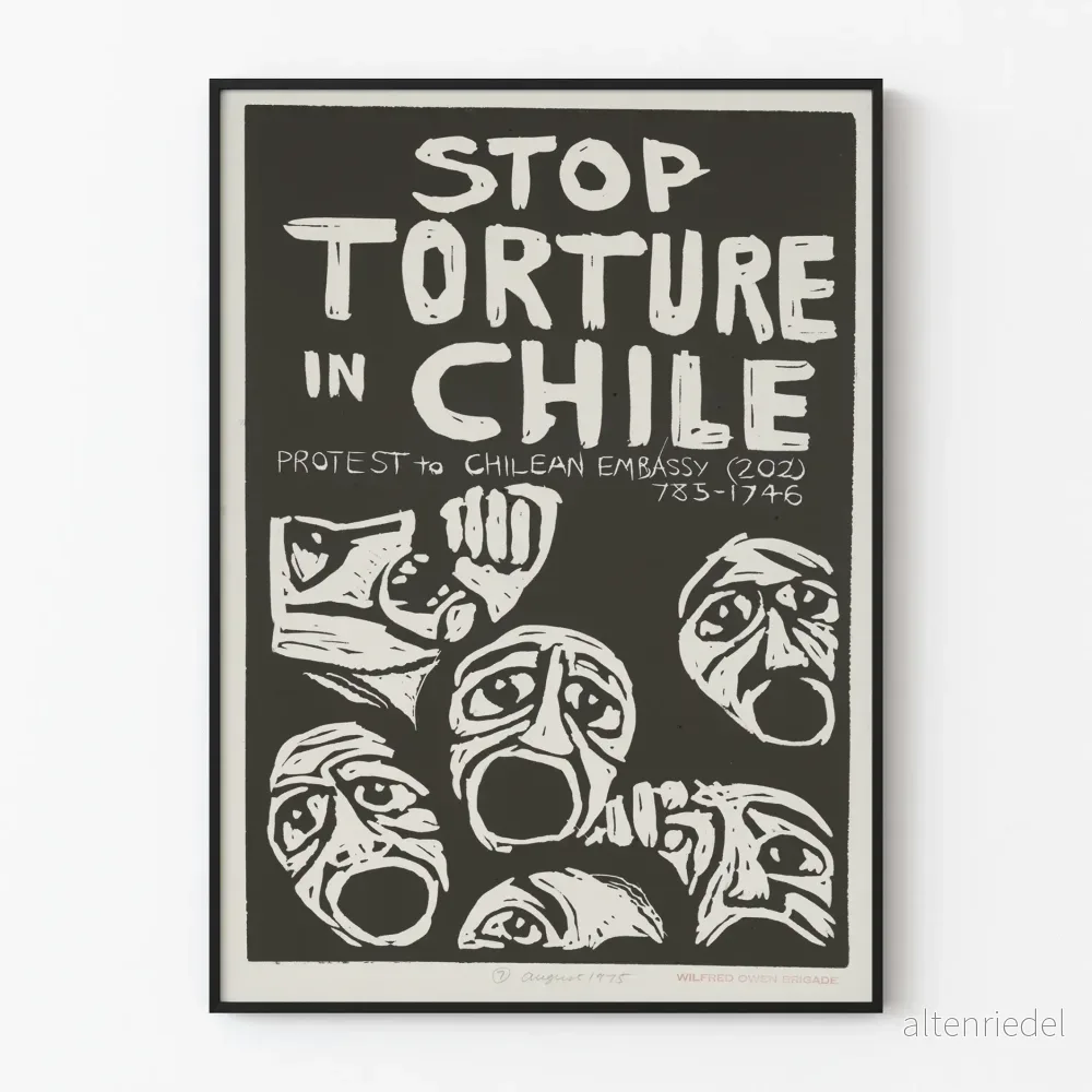 Posters för att stoppa tortyr i Chile - Visuellt och engagerande protestmaterial