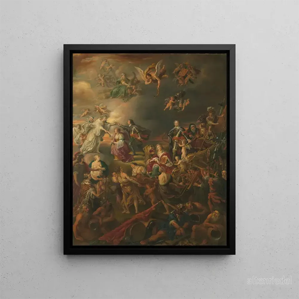 Målning Allégorie de la Paix sous le stathouder Guillaume II – Adriaen van Nieulandt | Konsttryck
