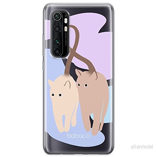 ERT GROUP mobiltelefonfodral för Xiaomi MI NOTE 10 Lite originalt och officiellt licensierat Babaco mönster Cats 013 optimalt anpassad till formen på mobiltelefonen, gedeeltelijk transparant 5905131088024