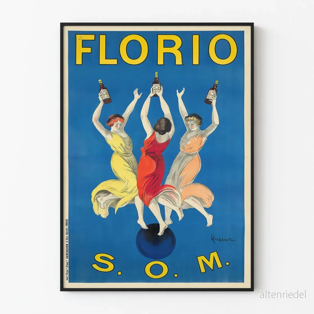 Vintageposter Florio S.O.M. - Elegant och färgstark väggdekoration