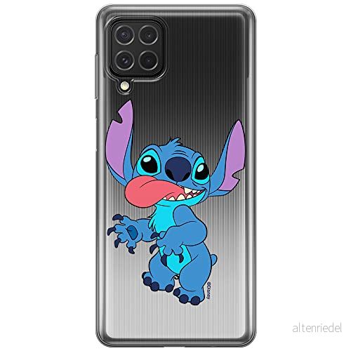 ERT GROUP mobiltelefonfodral för Samsung F62 / M62 originalt och officiellt licensierat Disney mönster Stitch 012 optimalt anpassad till formen på mobiltelefonen, gedeeltelijk transparant 5905131187284