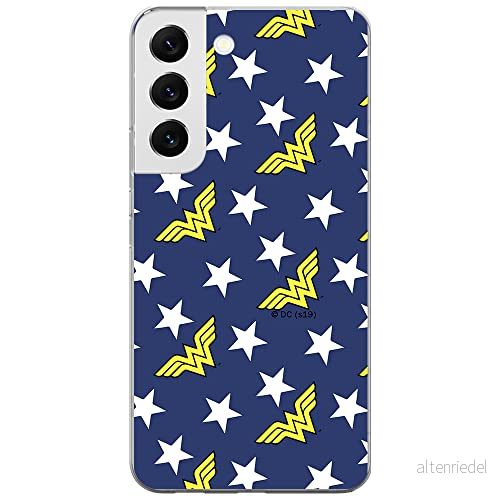 ERT GROUP mobiltelefonfodral för Samsung S22 originalt och officiellt licensierat DC mönster Wonder Woman 007 optimalt anpassad till formen på mobiltelefonen, fodral tillverkad av TPU plast 5904805304491