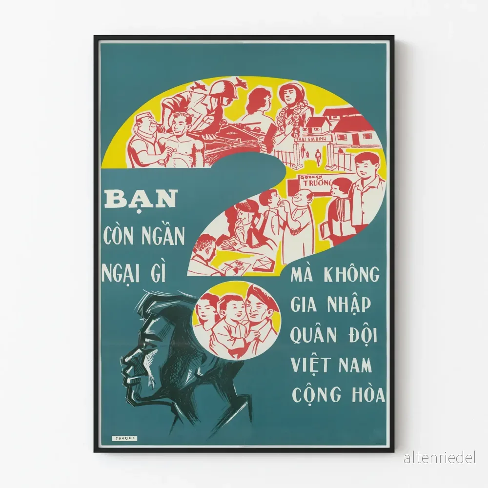 Vietnamese vintage militär rekryteringsposter för väggdekoration Vietnamese vintage militär rekryteringsposter för väggdekoration