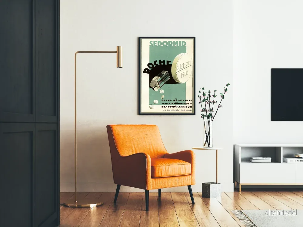 Vintageposter Pilul SEDOR MID - Retro Väggdekoration - Bild 3