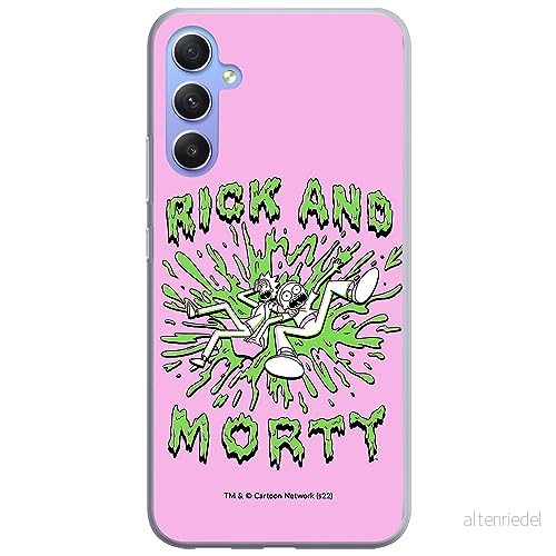 ERT GROUP mobiltelefonfodral för Samsung A34 5G originalt och officiellt licensierat Rick and Morty mönster & 024 anpassad till formen på mobiltelefonen, fodral tillverkad av TPU plast 5905511787288