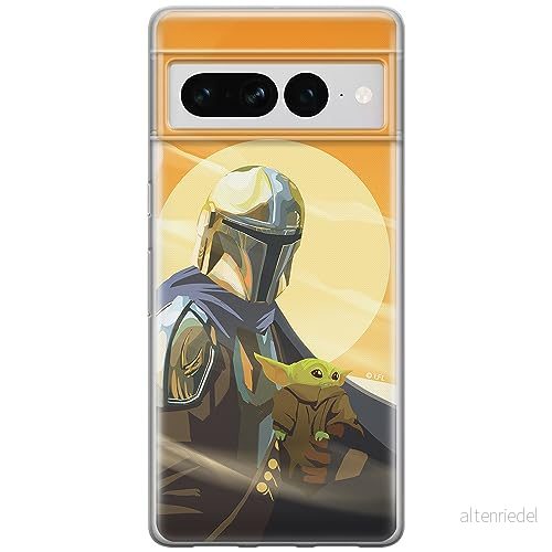 ERT GROUP mobiltelefonfodral för Google PIXEL 7 PRO originalt och officiellt licensierat Star Wars mönster Baby Yoda 020 optimalt anpassad till formen på mobiltelefonen, fodral tillverkad av TPU plast 5905795169121