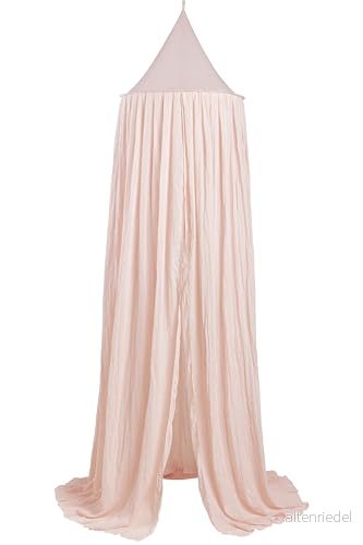 Meyco Baby Uni baldakin, babyskärmtak (skärmtak av bomull och polyester, skyddad miljö, varm atmosfär, lätt att fästa, mjuk struktur, tvättbar, storlek: 55 x 240 cm), rosa 4054703591811