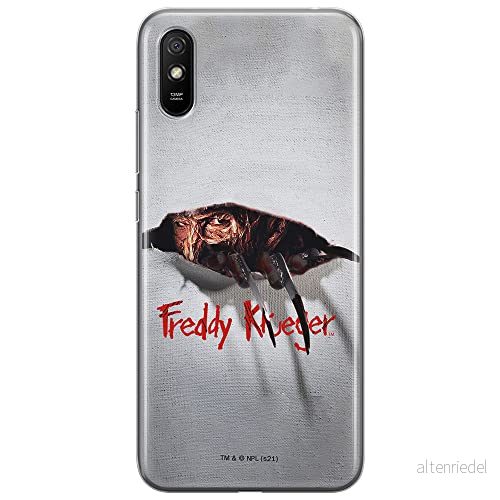 ERT GROUP mobiltelefonfodral för Xiaomi REDMI 9A originalt och officiellt licensierat Horror mönster Nightmare of Elm Street 008 anpassad till formen på mobiltelefonen, fodral tillverkad av TPU plast 5905511088101