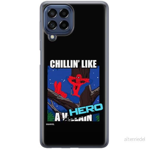 ERT GROUP mobiltelefonfodral för Samsung M53 5G originalt och officiellt licensierat Marvel mönster Spider Man 033 optimalt anpassad till formen på mobiltelefonen, fodral tillverkad av TPU plast 5905795009816