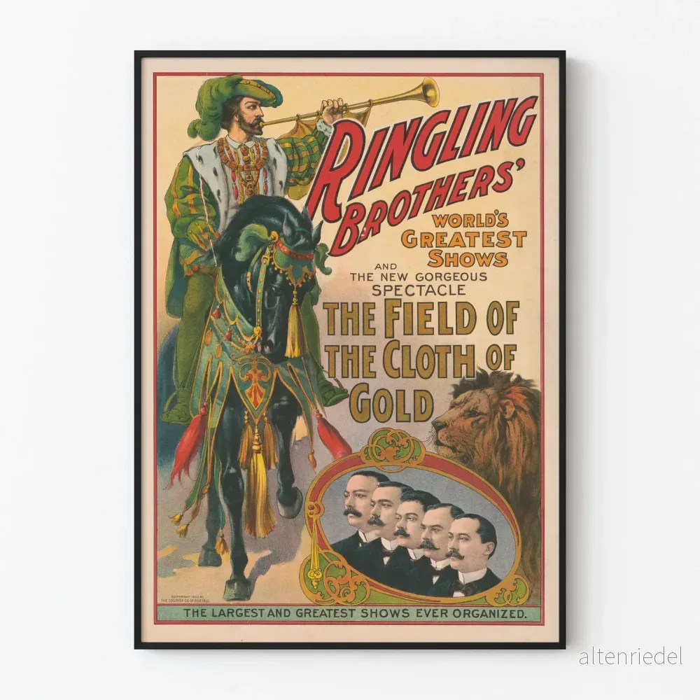 Vintageposter The Field of the Cloth of Gold Ringling Brothers