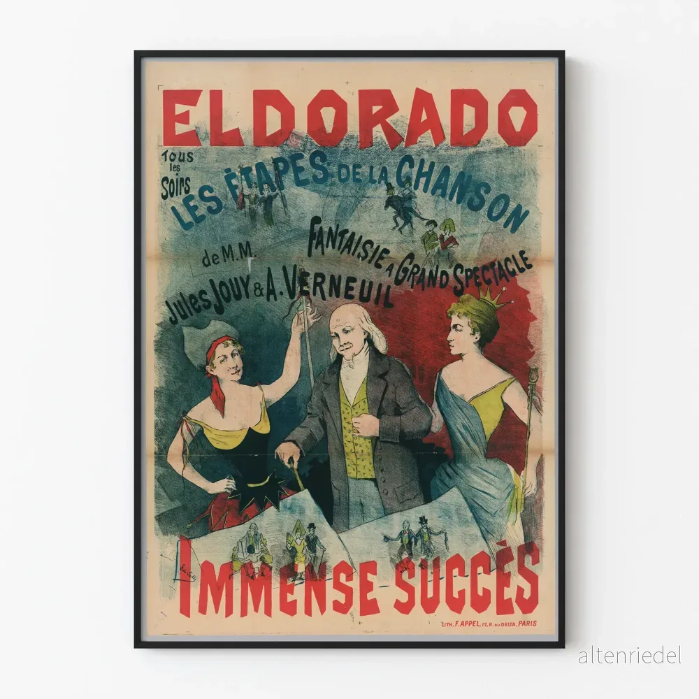Vintageposter Eldorado Les Étapes de la Chanson för väggdekoration