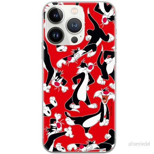 ERT GROUP mobiltelefonfodral för Iphone 13 PRO originalt och officiellt licensierat Looney Tunes mönster Sylvester 006 optimalt anpassad till formen på mobiltelefonen, fodral tillverkad av TPU plast 5905511650353