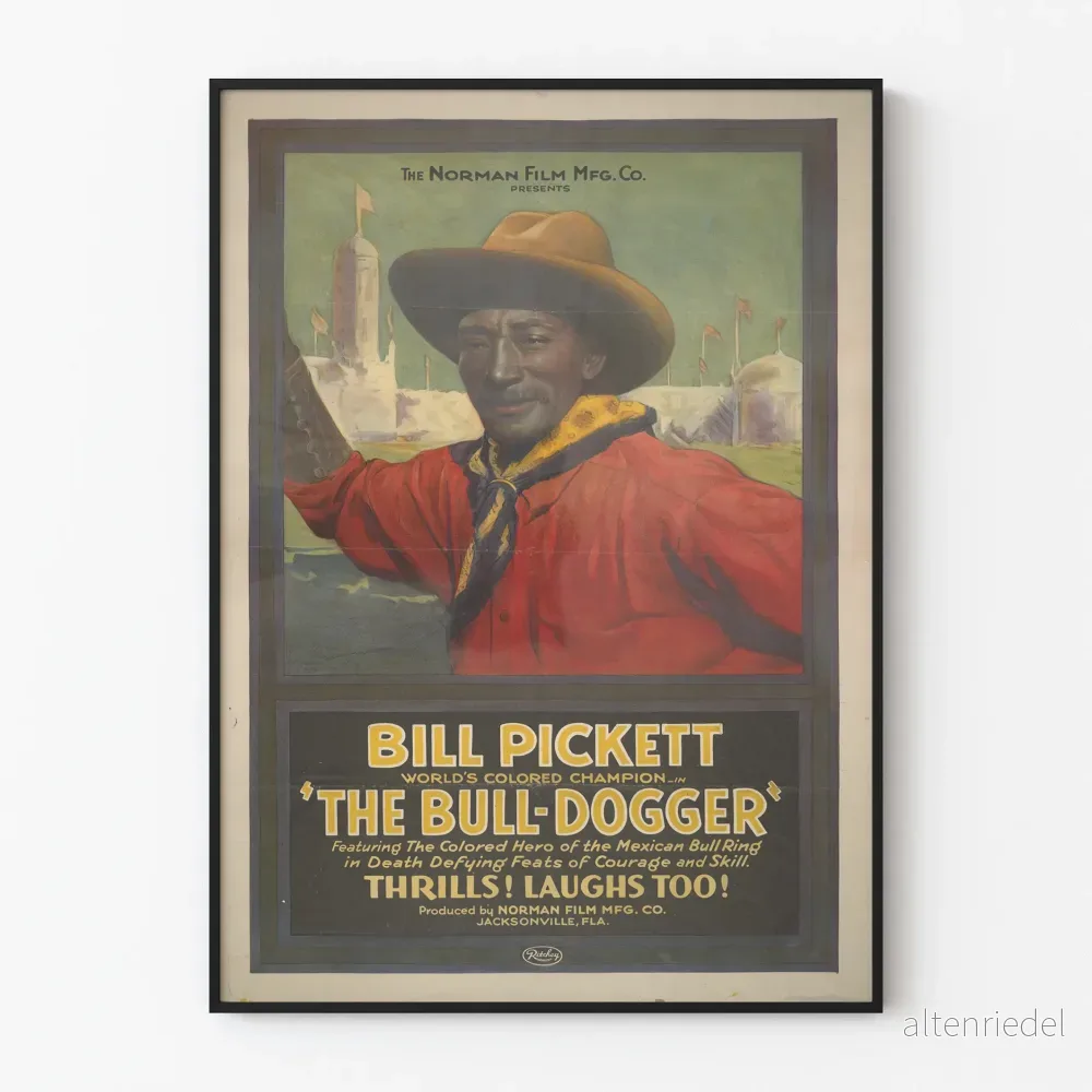 Vintageposter Bill Pickett The Bull-Dogger