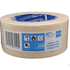 ACIT Pappersmaskeringstejp, målning, 50 m x mm, enkel förpackning, vit 8051414982125 ACIT Pappersmaskeringstejp, målning, 50 m x mm, enkel förpackning, vit 8051414982125