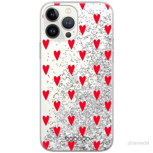 ERT GROUP mobiltelefonfodral för Apple Iphone XR originalt och officiellt licensierat Babaco mönster Hearts 004 Vit optimalt anpassad till formen på mobiltelefonen, med glitter overflow effekt 5904805014185