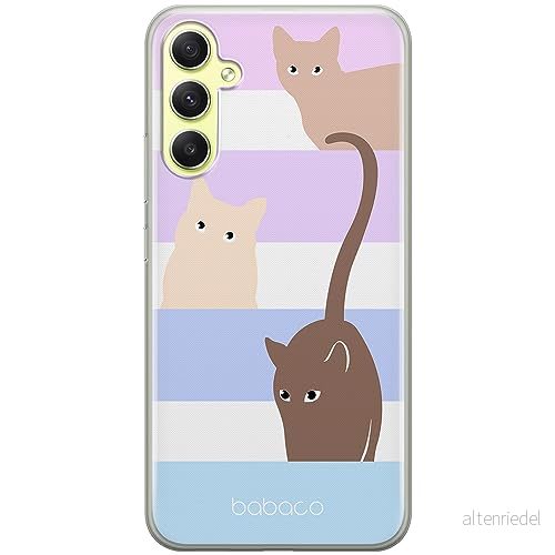 ERT GROUP mobiltelefonfodral för Samsung A34 5G originalt och officiellt licensierat Babaco mönster Cats 014 optimalt anpassad till formen på mobiltelefonen, fodral tillverkad av TPU plast 5905511782573