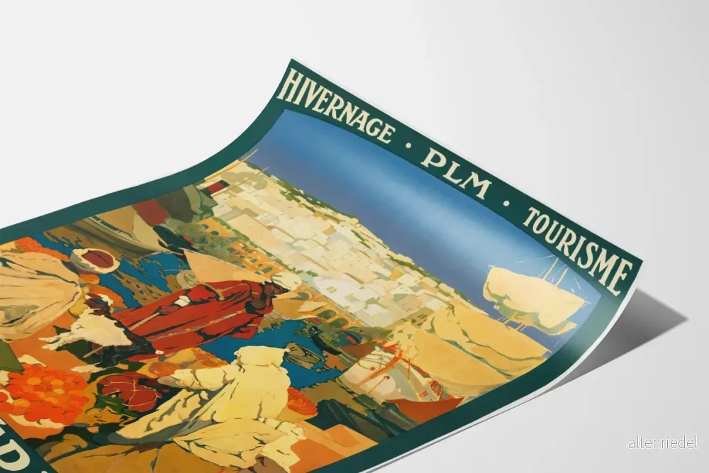 Vintageaffisch Algeriet - Turist- och vinterposter PLM - Bild 3