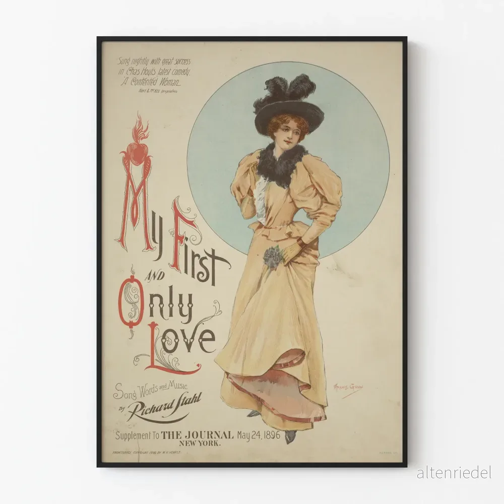 Vintageposter My First and Only Love - Retro Väggdekoration