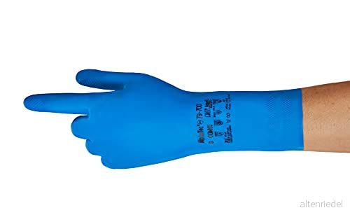 ANSELL ALPHATEC 79 700 MULTI ANVÄNDNING ARBETE, KEMISKA Motstånd och matkontakt, Nitril Protection Man Woman, Without Latex, återanvändbar, blå, 2xl storlek (1 par) 76490490508