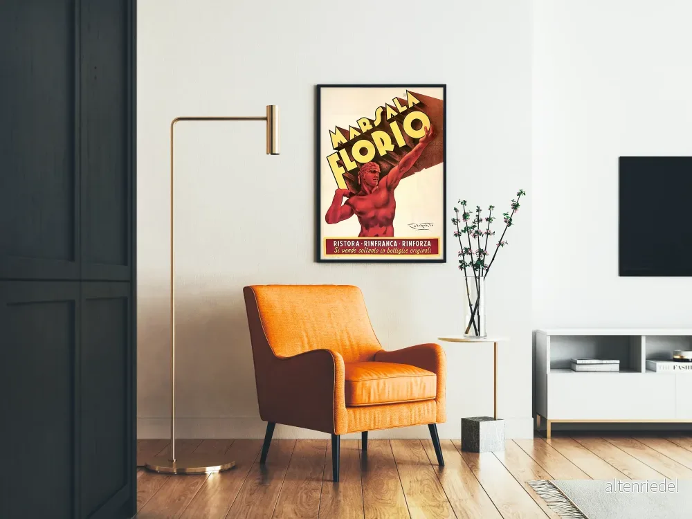 Vintageposter Marsala Florio i art déco-stil - Bild 2