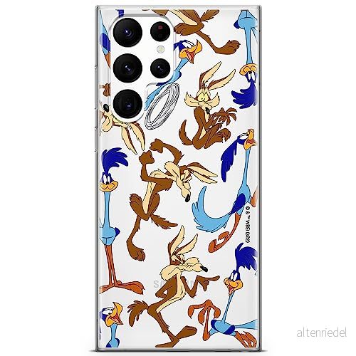 ERT GROUP mobiltelefonfodral för Samsung S22 ULTRA originalt och officiellt licensierat Looney Tunes mönster 021 optimalt anpassad till formen på mobiltelefonen, gedeeltelijk transparant 5905511682293