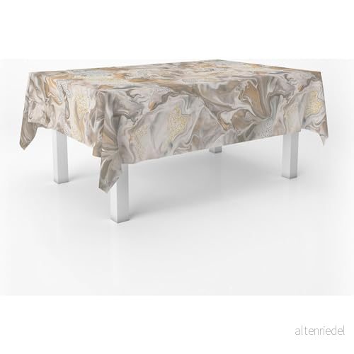 ECOMMERC3 Rektangulär bordsduk vaxduk storlek 260 x 140 cm stil, hållbarhet och lätt att rengöra för ditt bord fläckbeständig vattentät dammduk brun 8435767360265