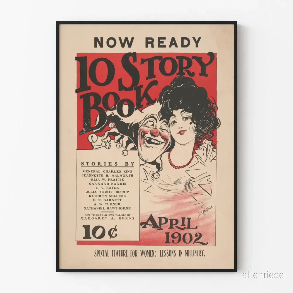 Vintageposter 10 Story Book April 1902 väggdekoration