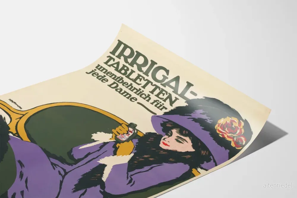 Vintage reklamposter för Irrigal-tabletter - Bild 3