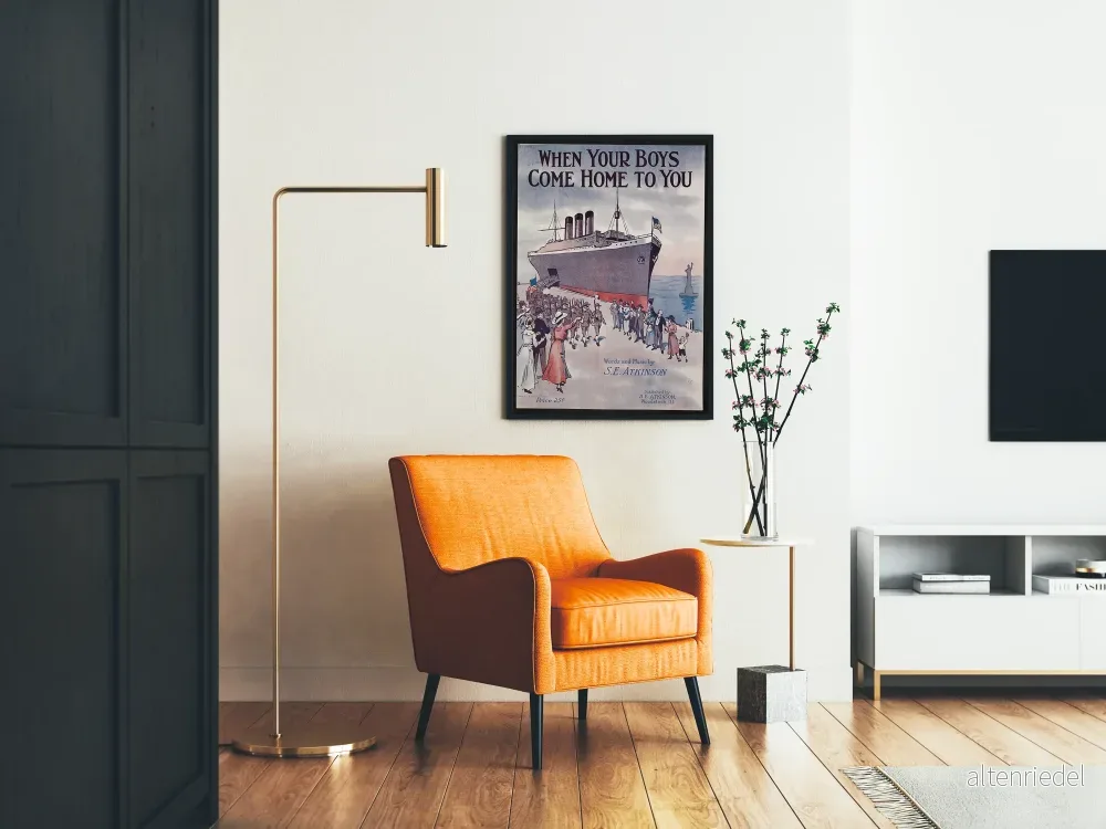 Väggposter i retrostil « När dina pojkar kommer hem till dig » - Bild 2