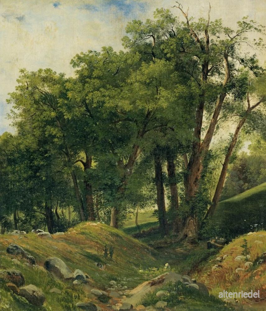 Målning av kastanjeträd - Alexandre Calame | Konsttryck - Bild 2