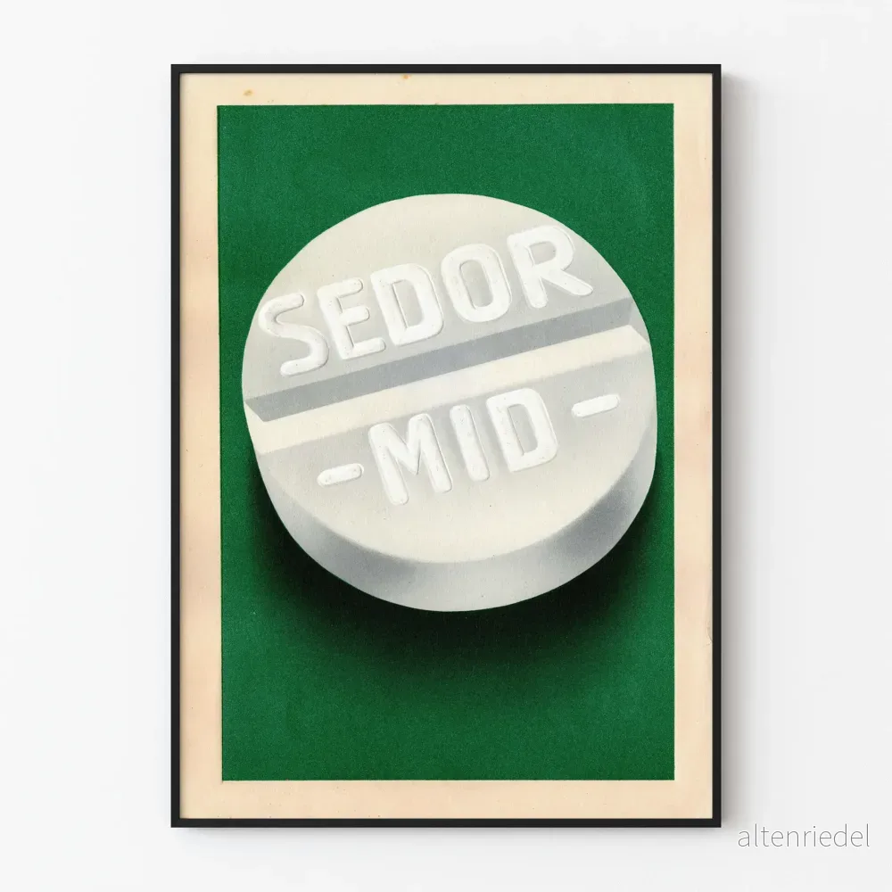 Vintageposter Pilul SEDOR MID - Retro Väggdekoration - Bild 2