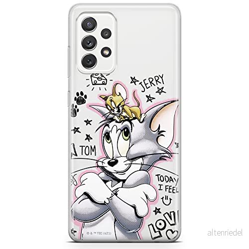 ERT GROUP mobiltelefonfodral för Samsung A33 5G originalt och officiellt licensierat Tom and Jerry mönster 004 optimalt anpassad till formen på mobiltelefonen, gedeeltelijk transparant 5904805350931