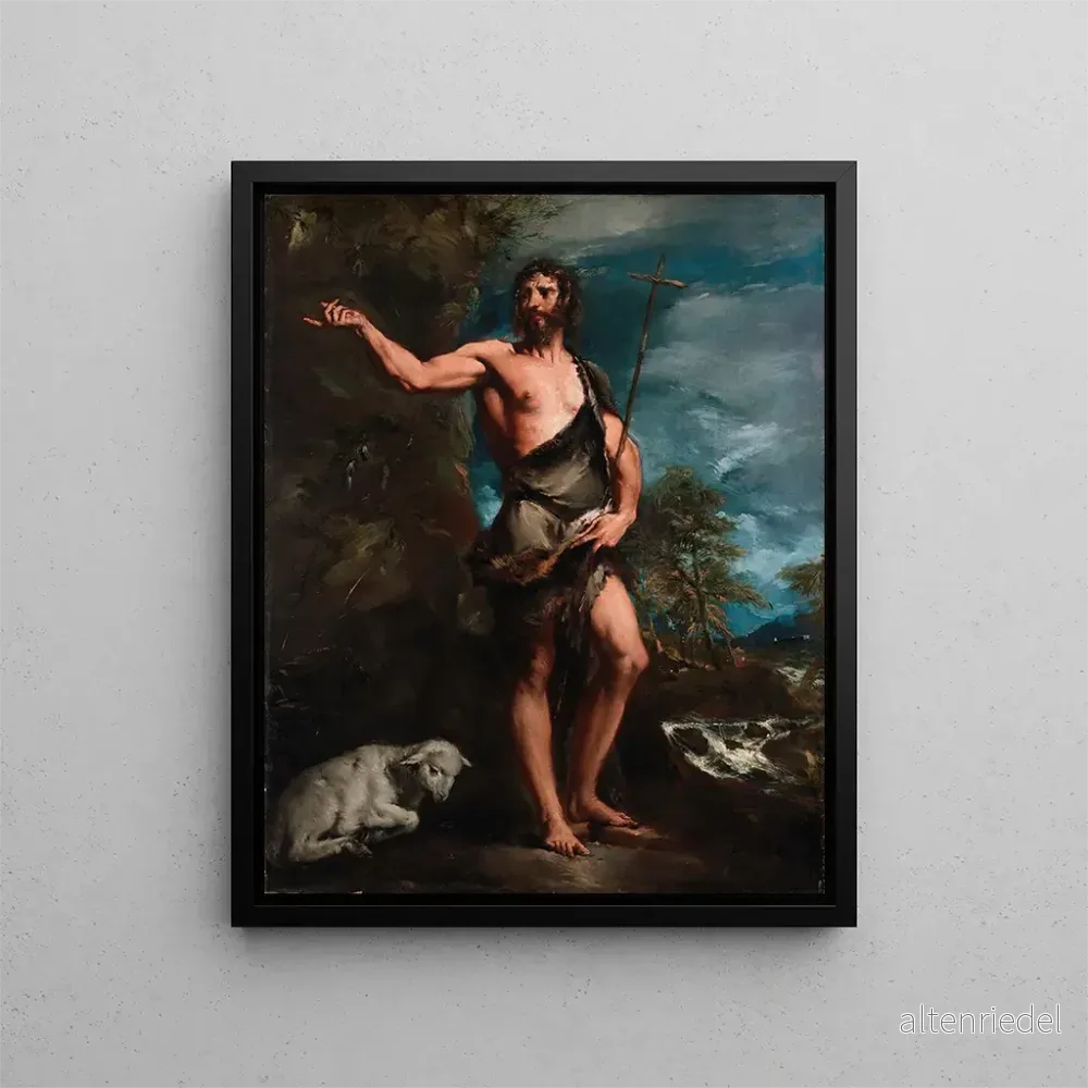 Målning av Saint Jean-Baptiste au désert efter Titien – Antonio Guardi | Konsttryck