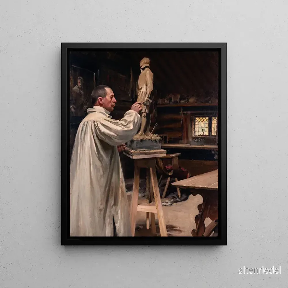 Målning Anders Zorn i hans ateljé – August Hagborg | Konsttryck