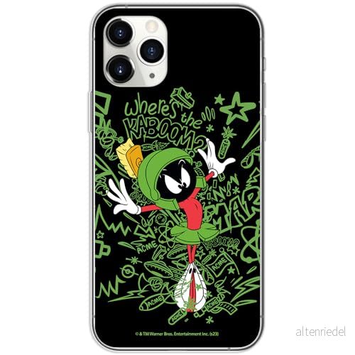 ERT GROUP mobiltelefonfodral för Iphone 11 PRO originalt och officiellt licensierat Looney Tunes mönster Marvin 007 optimalt anpassad till formen på mobiltelefonen, fodral tillverkad av TPU plast 5905795130428