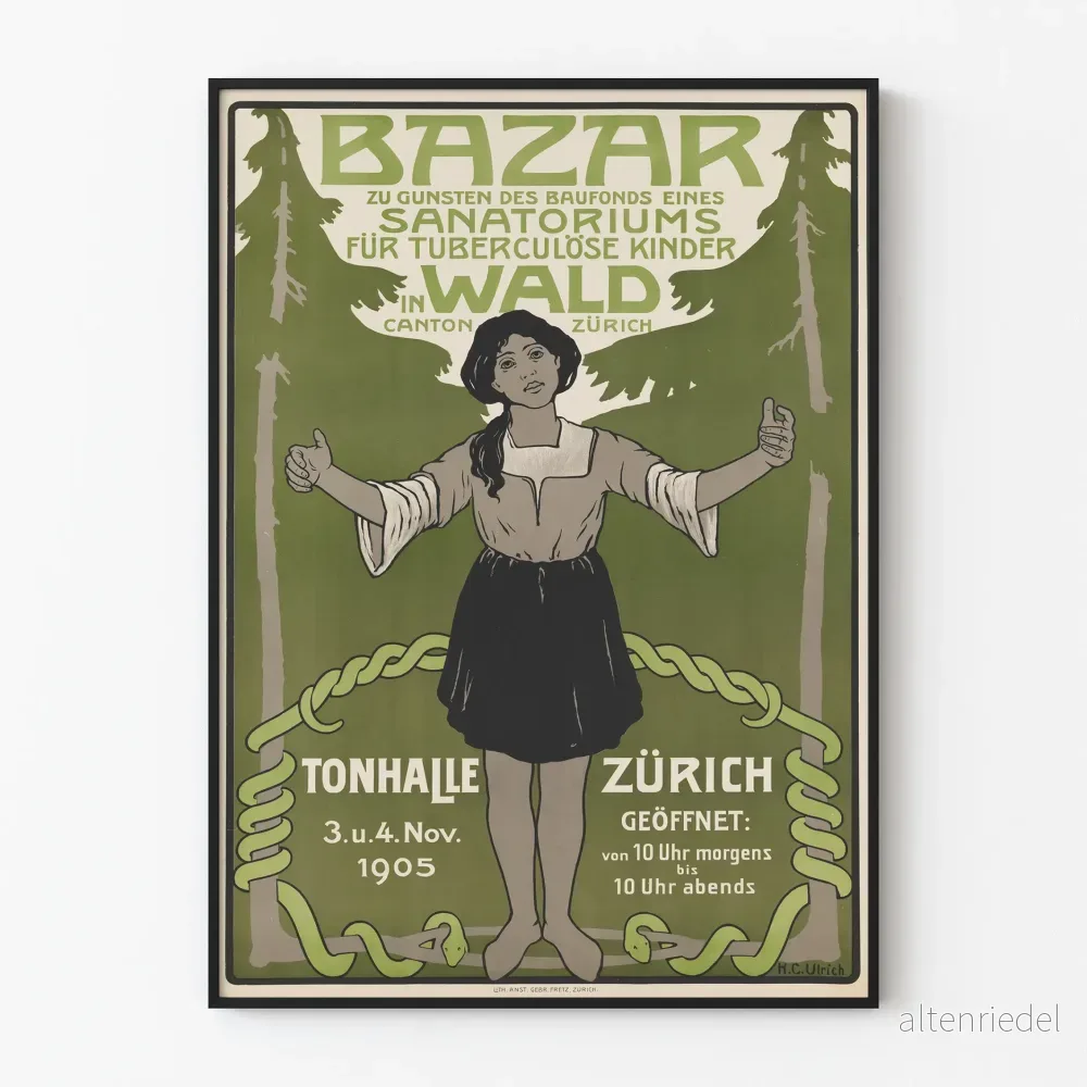 Vintageposter: Insamling för tuberkulossjuka barns sanatorium