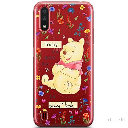ERT GROUP mobiltelefonfodral för Samsung A01 originalt och officiellt licensierat Disney mönster Winnie the Pooh and friends 029 anpassad till formen på mobiltelefonen, gedeeltelijk transparant 5904805424458