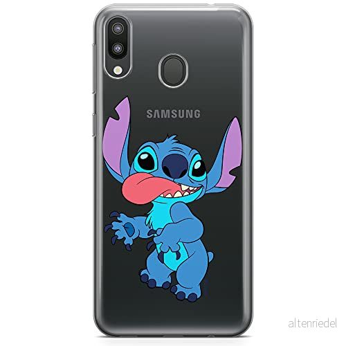 ERT GROUP mobiltelefonfodral för Samsung M20 originalt och officiellt licensierat Disney mönster Stitch 012 optimalt anpassad till formen på mobiltelefonen, gedeeltelijk transparant 5905131186089
