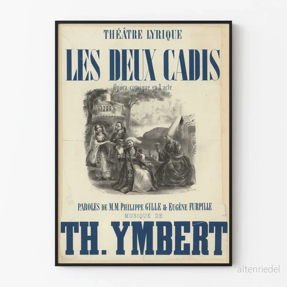 Vintageaffisch Teater Lyrique Les Deux Cadis