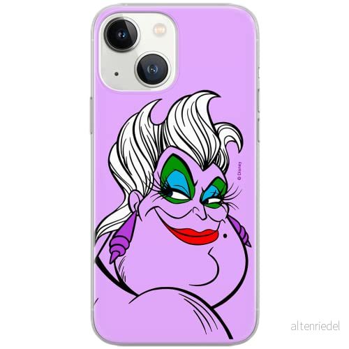 ERT GROUP mobiltelefonfodral för Iphone 13 MINI originalt och officiellt licensierat Disney mönster Ursula 001 Vit optimalt anpassad till formen på mobiltelefonen, fodral tillverkad av TPU plast 5903932844252