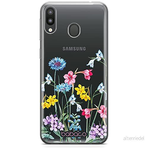 ERT GROUP mobiltelefonfodral för Samsung M20 originalt och officiellt licensierat Babaco mönster Flowers 040 optimalt anpassad till formen på mobiltelefonen, gedeeltelijk transparant 5905131310354