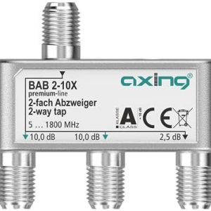 Axing BAB 2 10X vägs grenuttag 10 dB 51800 MHz TV data internet kabel 7611682009316 Axing BAB 2 10X vägs grenuttag 10 dB 51800 MHz TV data internet kabel 7611682009316