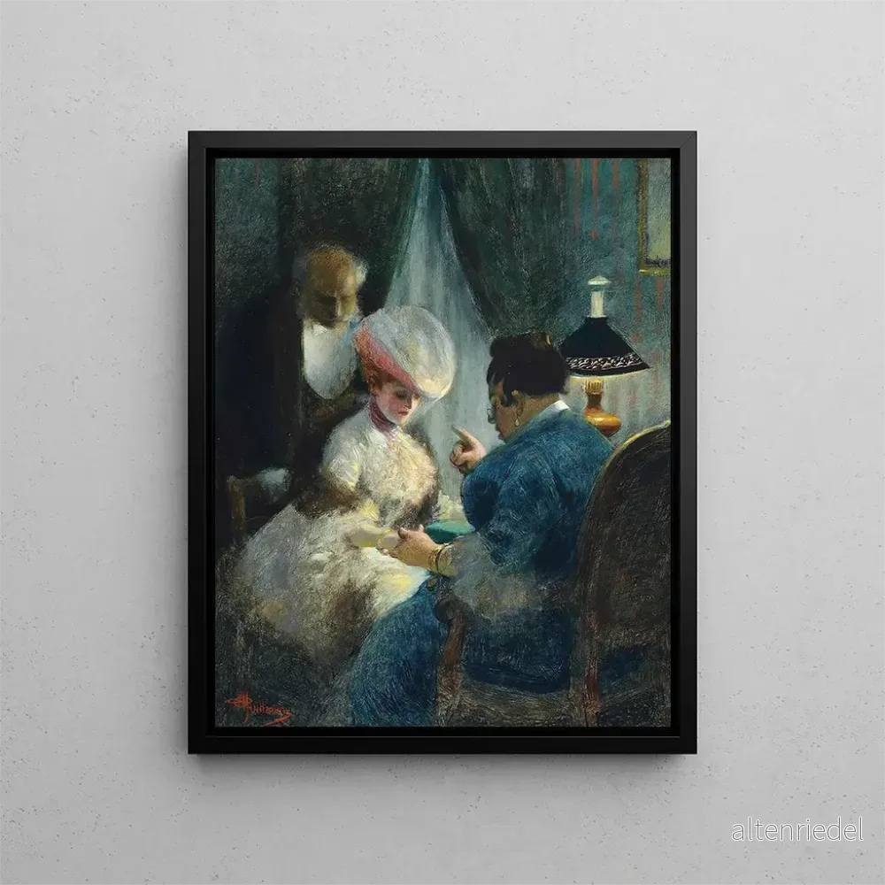 Målning En visit hos spåkvinnan - Albert Guillaume | Konsttryck